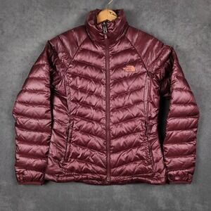 The North Face Flare 550‎ Down Puffer Jacket Womens Small Burgundy Lightweight
